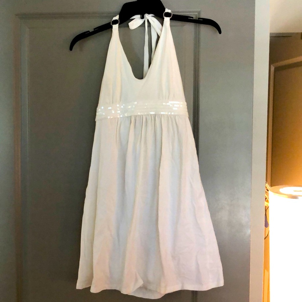 Victoria’s Secret White Sequin Halter Bra Top